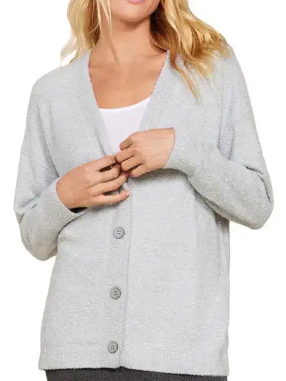 NWT Barefoot Dreams Cozy Chic Lite V Back Cardigan
